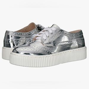 Women's Shellys London Dilys Lace Up Wingtip Oxford Platforms. Size 7.5